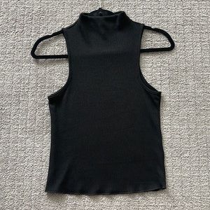 Topshop black sleeveless turtleneck top size 4